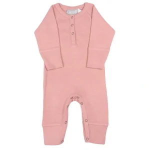 Rose Modal Waffle Unionsuit - CaringForTots - Professional Baby and Children's Products | Caring for Growth, Caring for Every Moment* Clothing