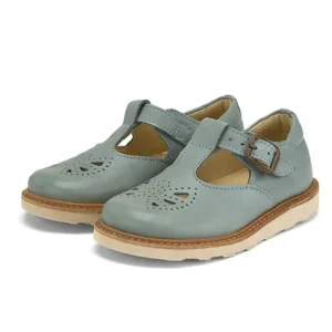 Rosie T-Bar Kids Shoe Smokey Sage Leather - CaringForTots - Professional Baby and Children's Products | Caring for Growth, Caring for Every Moment* T-Bars