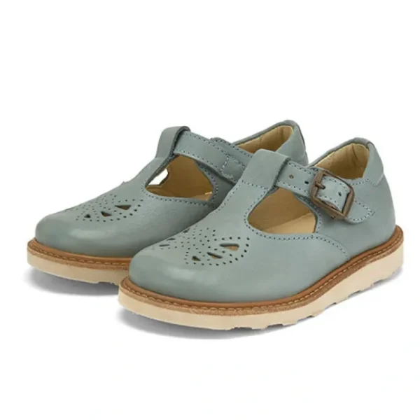 Rosie T-Bar Kids Shoe Smokey Sage Leather - CaringForTots - Professional Baby and Children's Products | Caring for Growth, Caring for Every Moment* T-Bars