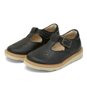 Rosie Vegan T-Bar Kids Shoe Black Synthetic Leather - CaringForTots - Professional Baby and Children's Products | Caring for Growth, Caring for Every Moment* T-Bars