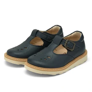 Rosie Vegan T-Bar Kids Shoe Navy Synthetic Leather - CaringForTots - Professional Baby and Children's Products | Caring for Growth, Caring for Every Moment* T-Bars