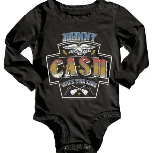 Rowdy Sprout Johnny Cash Organic Long Sleeve Onesie - CaringForTots - Professional Baby and Children's Products | Caring for Growth, Caring for Every Moment* Clothing