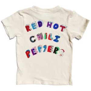 Rowdy Sprout Red Hot Chili Peppers Dirty White Organic Simple Tee - CaringForTots - Professional Baby and Children's Products | Caring for Growth, Caring for Every Moment* Clothing