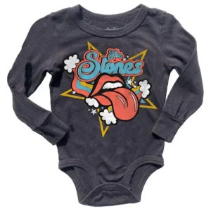 Clothing | Rowdy Sprout Rolling Stones Unisex Long-sleeve Onesie - CaringForTots - Professional Baby and Children's Products | Caring for Growth, Caring for Every Moment