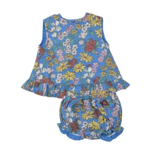 Ruffle Back Top & Bloomer - Wild Daisies - CaringForTots - Professional Baby and Children's Products | Caring for Growth, Caring for Every Moment* Bloomers