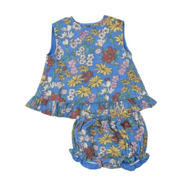 Ruffle Back Top & Bloomer - Wild Daisies - CaringForTots - Professional Baby and Children's Products | Caring for Growth, Caring for Every Moment* Bloomers