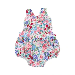 Ruffle Bubble - London Floral - CaringForTots - Professional Baby and Children's Products | Caring for Growth, Caring for Every Moment* Rompers - Bubble