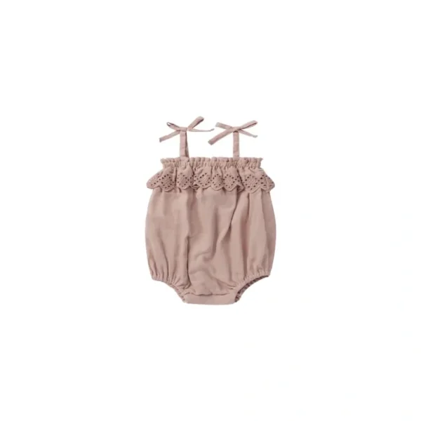 Ruffle Romper - Mauve - CaringForTots - Professional Baby and Children's Products | Caring for Growth, Caring for Every Moment* Clothing