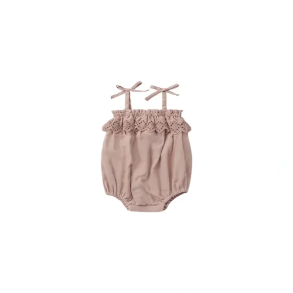 Clothing | Ruffle Romper - Mauve - CaringForTots - Professional Baby and Children's Products | Caring for Growth, Caring for Every Moment