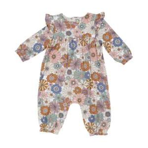 Ruffle Sleeve Romper - Brighton Floral - CaringForTots - Professional Baby and Children's Products | Caring for Growth, Caring for Every Moment* Rompers - Smocked