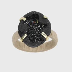 Rustic Druzy Napkin Rings, Black, Set Of Four - CaringForTots - Professional Baby and Children's Products | Caring for Growth, Caring for Every Moment* Napkin rings