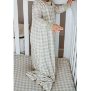 Sage Gingham Dream Sleep Sack - CaringForTots - Professional Baby and Children's Products | Caring for Growth, Caring for Every Moment* Sleep Sacks