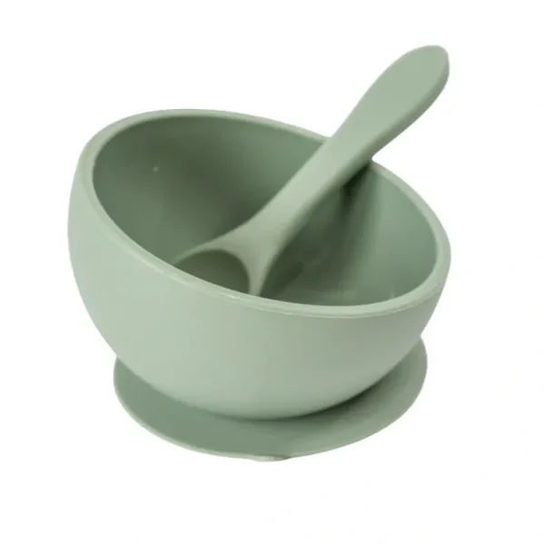 Sage Suction Bowl And Spoon Set - CaringForTots - Professional Baby and Children's Products | Caring for Growth, Caring for Every Moment* Bowls