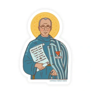 Saint Maximilian Kolbe Sticker - CaringForTots - Professional Baby and Children's Products | Caring for Growth, Caring for Every Moment* Stickers