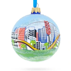 San Francisco, California Glass Ball Christmas Ornament 4 Inches - CaringForTots - Professional Baby and Children's Products | Caring for Growth, Caring for Every Moment* Ornaments