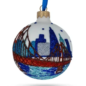 San Francisco, California, Usa Glass Christmas Ornament 3.25 Inches - CaringForTots - Professional Baby and Children's Products | Caring for Growth, Caring for Every Moment* Ornaments
