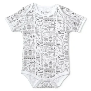 San Francisco Short Sleeve Body Suit - Cloud Gray - San Francisco - Cloud Gray - CaringForTots - Professional Baby and Children's Products | Caring for Growth, Caring for Every Moment* Onesies