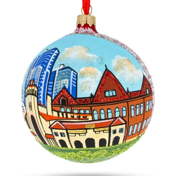 Santa Ana, California Glass Ball Christmas Ornament 4 Inches - CaringForTots - Professional Baby and Children's Products | Caring for Growth, Caring for Every Moment* Christmas Tree Ornaments