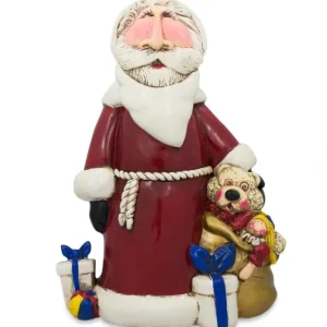 Santa With Gifts Resin Figurine 7.5 Inches - CaringForTots - Professional Baby and Children's Products | Caring for Growth, Caring for Every Moment* BGS