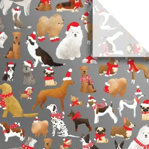 Santa's Helper Dogs 20" x 30" Christmas Gift Tissue Paper - CaringForTots - Professional Baby and Children's Products | Caring for Growth, Caring for Every Moment* Gift Tissue Paper