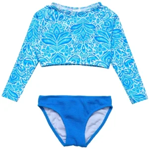 Santorini Blue Crop Ls Rash Set - CaringForTots - Professional Baby and Children's Products | Caring for Growth, Caring for Every Moment* All Products