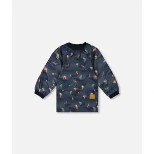 School Apron Navy Printed Mountains Animals by Deux par Deux - CaringForTots - Professional Baby and Children's Products | Caring for Growth, Caring for Every Moment* School Supplies