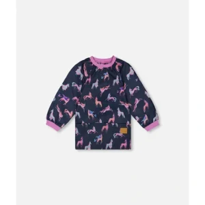 School Apron Navy Printed Unicorn by Deux par Deux - CaringForTots - Professional Baby and Children's Products | Caring for Growth, Caring for Every Moment* School Supplies