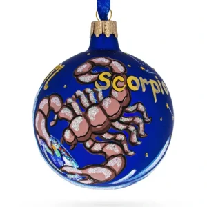 Scorpio The Scorpion: Zodiac Horoscope Sign Blown Glass Ball Christmas Ornament 3.25 Inches - CaringForTots - Professional Baby and Children's Products | Caring for Growth, Caring for Every Moment* Christmas Tree Ornaments