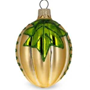 Seasonal Pumpkin Glass Christmas Ornament - CaringForTots - Professional Baby and Children's Products | Caring for Growth, Caring for Every Moment* Ornaments