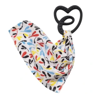 Sensory Teether With Mini Muslin - Black/sycamore - CaringForTots - Professional Baby and Children's Products | Caring for Growth, Caring for Every Moment* Teethers