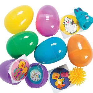 Set If 24 Bright Plastic Easter Egg With Toys 2.25 Inches - CaringForTots - Professional Baby and Children's Products | Caring for Growth, Caring for Every Moment* With Toys