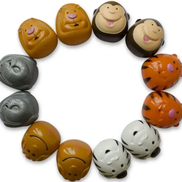 Set Of 12 Animals Plastic Easter Eggs- Tiger, Zebra, Monkey - CaringForTots - Professional Baby and Children's Products | Caring for Growth, Caring for Every Moment* Patterned