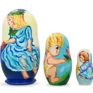 Set Of 3 Baby Angels Wooden Nesting Dolls 4.25 Inches - CaringForTots - Professional Baby and Children's Products | Caring for Growth, Caring for Every Moment* Religious