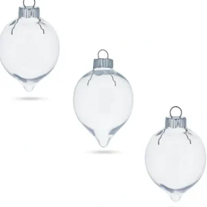 Set Of 3 Clear Plastic Water Drop Christmas Ornaments 3.94 Inches - CaringForTots - Professional Baby and Children's Products | Caring for Growth, Caring for Every Moment* Christmas Tree Ornaments
