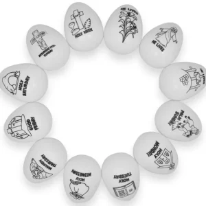 Set Of 12 Color Your Own Religious Plastic Easter Eggs 2.25 Inches - CaringForTots - Professional Baby and Children's Products | Caring for Growth, Caring for Every Moment* Religious
