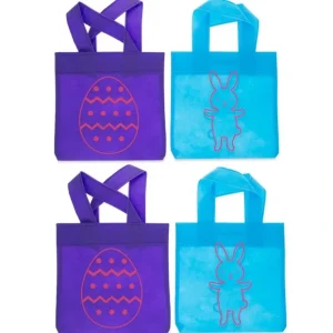 Set Of 4 Easter Tote Bags 6 Inches X 9 Inches - CaringForTots - Professional Baby and Children's Products | Caring for Growth, Caring for Every Moment* Baskets
