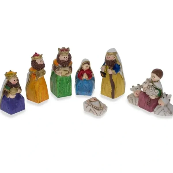 Set Of 9 Hand Painted Mini Nativity Scene Set Figurines - CaringForTots - Professional Baby and Children's Products | Caring for Growth, Caring for Every Moment* Nativity