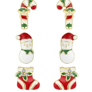 Set Of 3- Holiday Earrings - CaringForTots - Professional Baby and Children's Products | Caring for Growth, Caring for Every Moment* Earrings