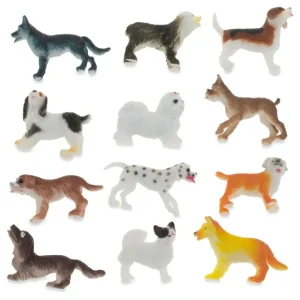 Set Of 12 Miniature Resin Dog Figurines 2 Inches - CaringForTots - Professional Baby and Children's Products | Caring for Growth, Caring for Every Moment* Animals