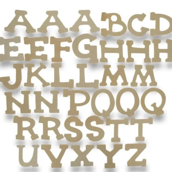Set Of 36 Miniature Unfinished Unpainted Wooden Blank Alphabet Letters 1.75 Inches - CaringForTots - Professional Baby and Children's Products | Caring for Growth, Caring for Every Moment* Alphabet Blocks