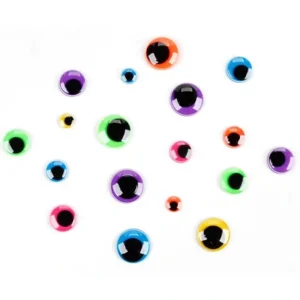 Set Of 160 Neon Adhesive Eyes 0.4 - 1 Inch - CaringForTots - Professional Baby and Children's Products | Caring for Growth, Caring for Every Moment* Dolls