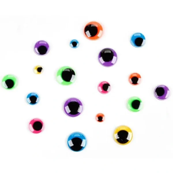 Set Of 160 Neon Adhesive Eyes 0.4 - 1 Inch - CaringForTots - Professional Baby and Children's Products | Caring for Growth, Caring for Every Moment* Dolls