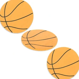 Set Of 3 Painted Finished Wooden Basketball Shapes Cutouts Diy Crafts 3.25 Inches - CaringForTots - Professional Baby and Children's Products | Caring for Growth, Caring for Every Moment* Painted