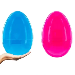 Set Of 2 Pink And Blue Giant Jumbo Size Fillable Plastic Easter Eggs 10 Inches - CaringForTots - Professional Baby and Children's Products | Caring for Growth, Caring for Every Moment* Large Egg