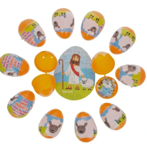 Set Of 12 Plastic Religious Puzzle Filled Eggs - CaringForTots - Professional Baby and Children's Products | Caring for Growth, Caring for Every Moment* Jigsaw Puzzles