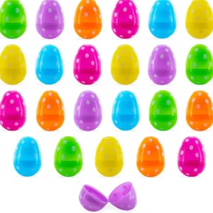 Set Of 24 Polka Dot Plastic Easter Eggs - CaringForTots - Professional Baby and Children's Products | Caring for Growth, Caring for Every Moment* Patterned