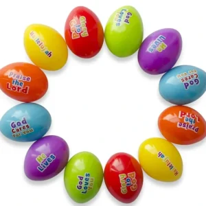 Set Of 12 Religious Quotes On Plastic Easter Eggs - CaringForTots - Professional Baby and Children's Products | Caring for Growth, Caring for Every Moment* Religious