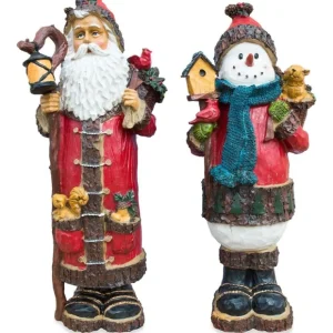 Set Of 2 Santa And Snowman Christmas Figurines 18 Inches - CaringForTots - Professional Baby and Children's Products | Caring for Growth, Caring for Every Moment* BGS
