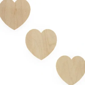 Set Of 3 Unfinished Unpainted Wooden Heart Shapes Cutouts Diy Crafts 3.2 Inches - CaringForTots - Professional Baby and Children's Products | Caring for Growth, Caring for Every Moment* Cutouts