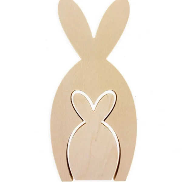 Set Of 2 Unfinished Wooden Bunny Shape Figurines Cutouts Diy Craft 9.5 Inches - CaringForTots - Professional Baby and Children's Products | Caring for Growth, Caring for Every Moment* Bunnies